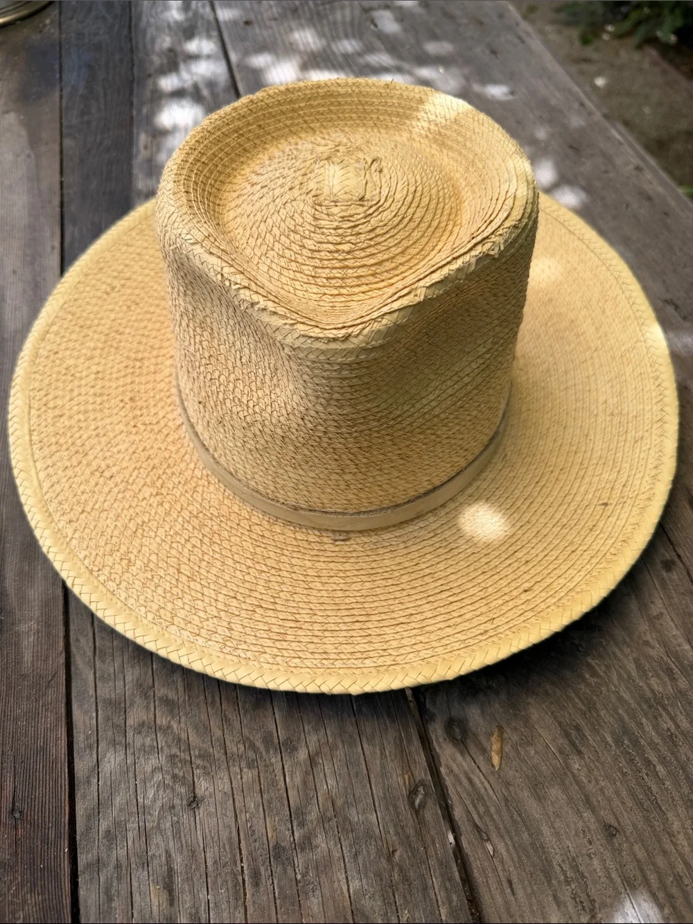 Straw Sun Hat with Bow Trim - Yellow
